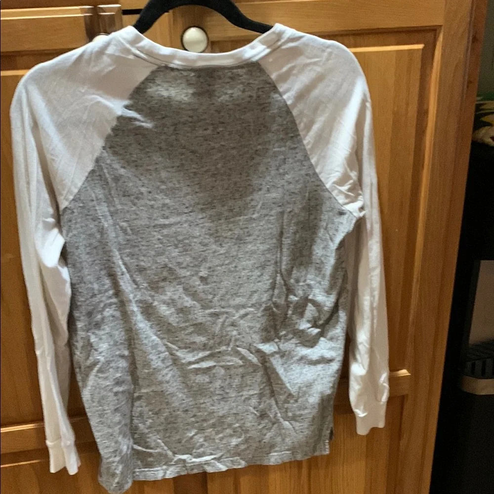 PINK Victoria's Secret Raglan Shirt - Gray and White - Picture 2 of 3